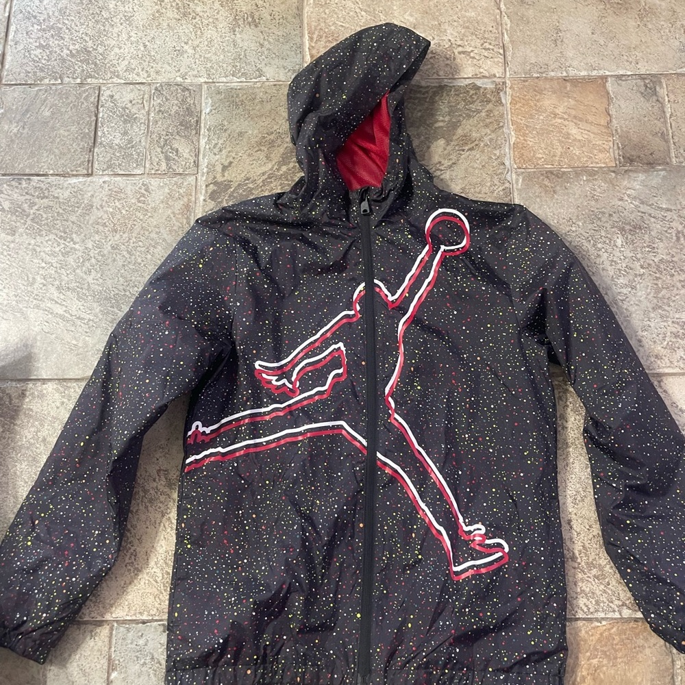 Used - Jordan Speckled Red and Black Windbreaker XL (13-15yrs)
